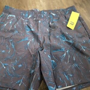 All in Motion Men's Swim Shorts in Teal and Charcoal